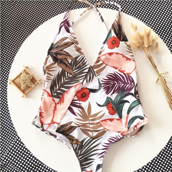 Bandage Cut Out Backless Swimwear - Image 5